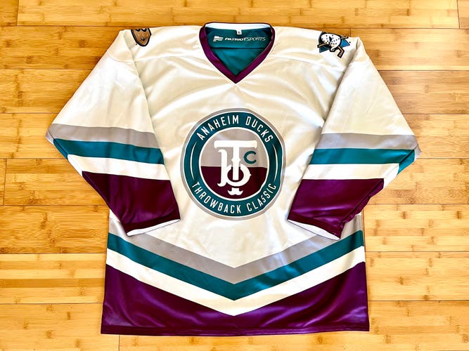 NEW 2022 Anaheim Ducks #13 Throwback Classic Tournament Reversible XL Jersey - Rare!