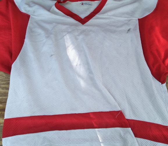 White Adult Unisex Used Goalie Cut Jersey