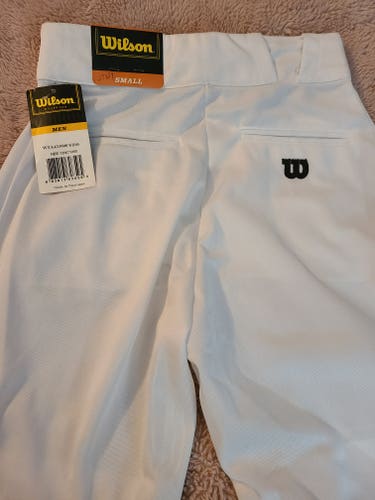 White Adult Men's New Small Wilson Pants