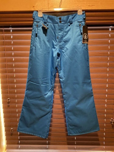 Volcom Youth Grimshaw Insulated Snowboard or Ski Pants (Small) Blue