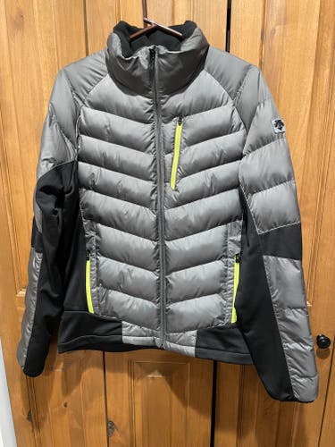 Descent Puffy-Fleece Jacket Gray Men's Medium