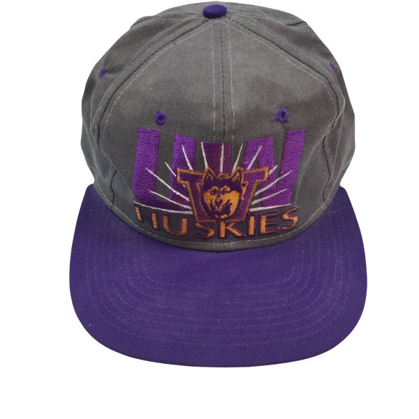 Vintage 80s Washington Huskies Snapback Hat 