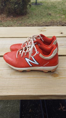 Red Used Adult Men's Size 8.5 (Women's 9.5) Molded Cleats New Balance High Top 4040v5