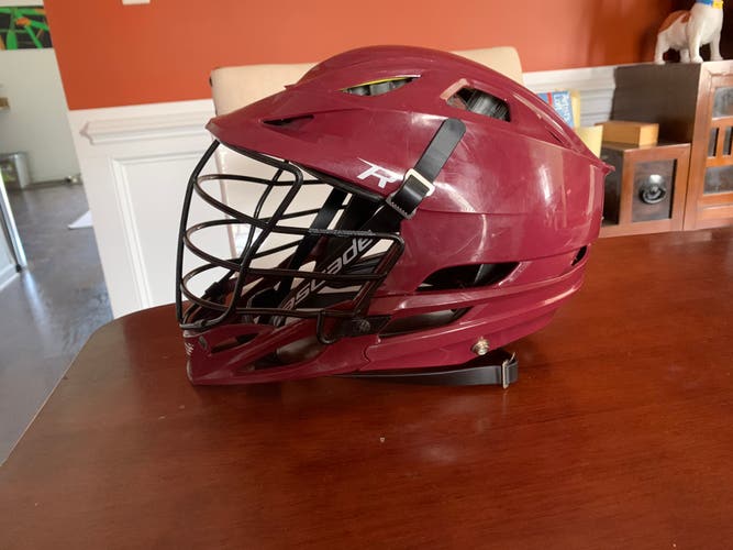 Used maroon cascade r helmet