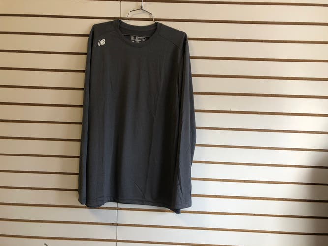 Gray Men's Adult XL New Balance LS Tech Long Sleeve T-Shirt
