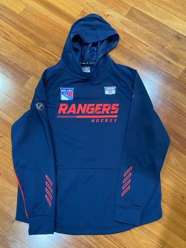 Mika Zibanejad New York Rangers Fanatics Authentic Pro Locker Room Player Team Issue Hoodie XL