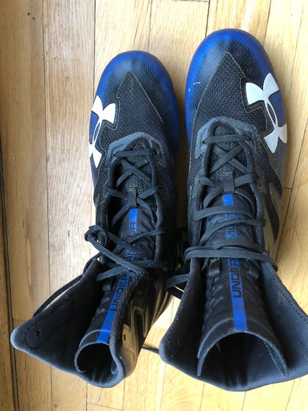 Black / Blue Used Men's Size 10 (Women's 11) Molded Cleats Under Armour Highlight