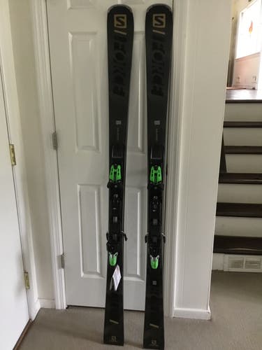 New Salomon S/Force Bold, 177cm, 16m radius with Atomic X12 TL bindings, $475 or best offer