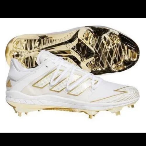 NEW Adidas Adizero Afterburner 7 Gold Cleats Size 8 EG5631