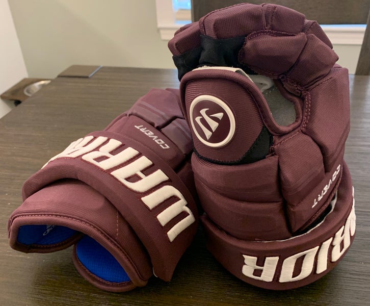 Warrior 14” QRE10 Pro Gloves, Rare Anaheim Ducks Reverse Retro Team Stock