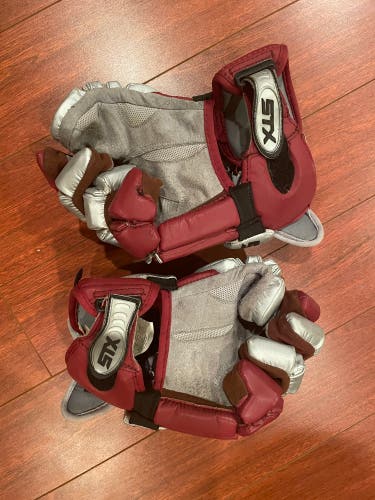 Used STX 13" Lacrosse Gloves - Team Issue Colorado Mammoth