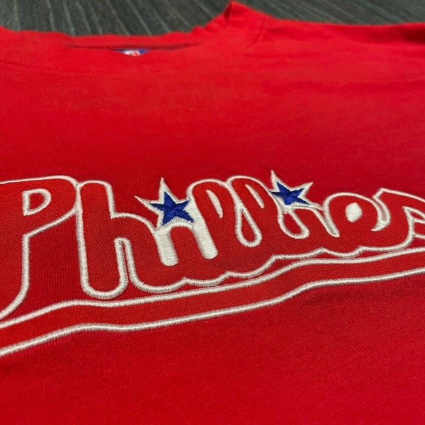 Philadelphia Phillies T Shirt Men 2XL Adult Red MLB Baseball Retro Philly  USA