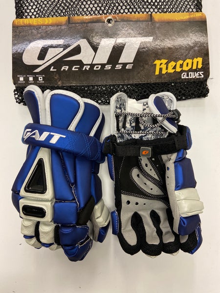 New Gait 14" Recon Lacrosse Gloves - Royal/silver