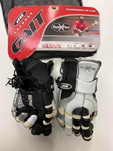 New Gait Hyperflex 13" Lacrosse Gloves Black