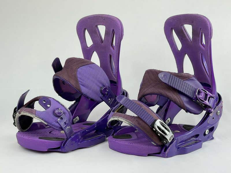 Size M Burton Cartel EST Mens Snowboard Bindings Purple