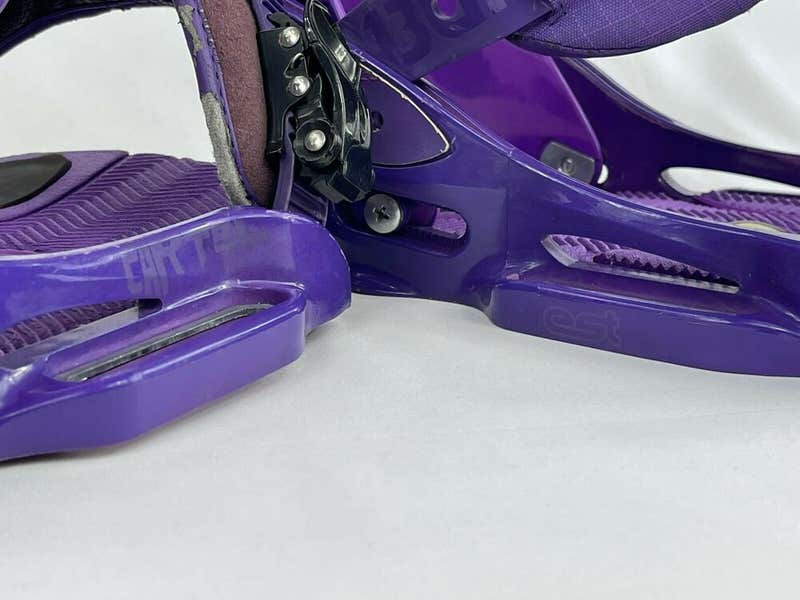 Size M Burton Cartel EST Mens Snowboard Bindings Purple