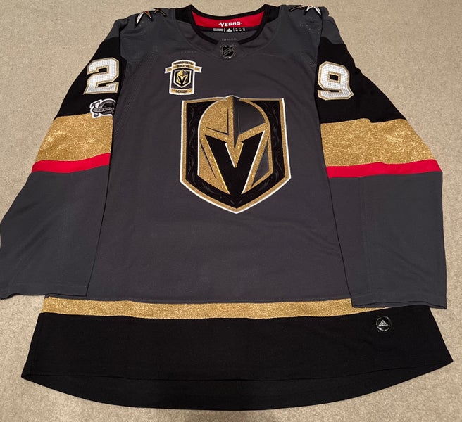 Adidas 2017-18 Vegas Golden Knights Adidas Authentic On-Ice Home Grey Jersey Men's, Size: 52