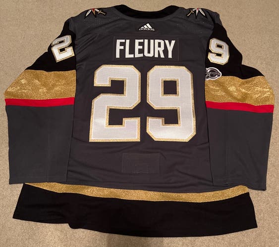 NEW Authentic Vegas Golden Knights Marc Andre Fleury Adidas Jersey (size 52) NHL 100 Patch