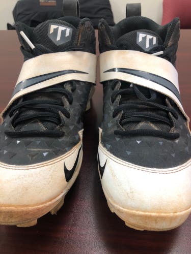 White Men's Molded Cleats High Top Trout