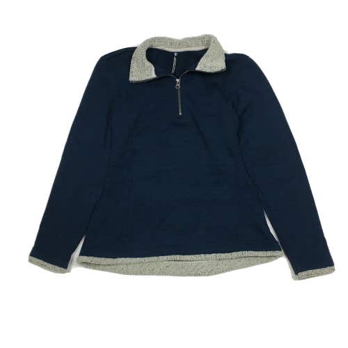 Kuhl Women's Quarter Zip Alfpaca Fleece Pullover Navy Blue Size M
