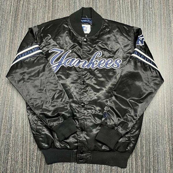 Mlb New York Yankees Satin Button Up Starter Jacket