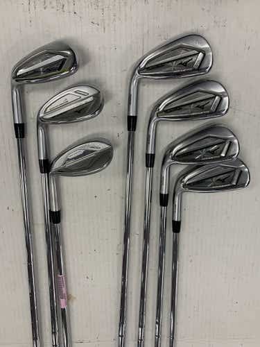 Used Mizuno Jpx 921 Hot Metal 5i-gw Aw Regular Flex Steel Shaft Iron Sets