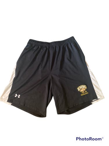 Black Used UMBC Lacrosse XL Under Armour Shorts