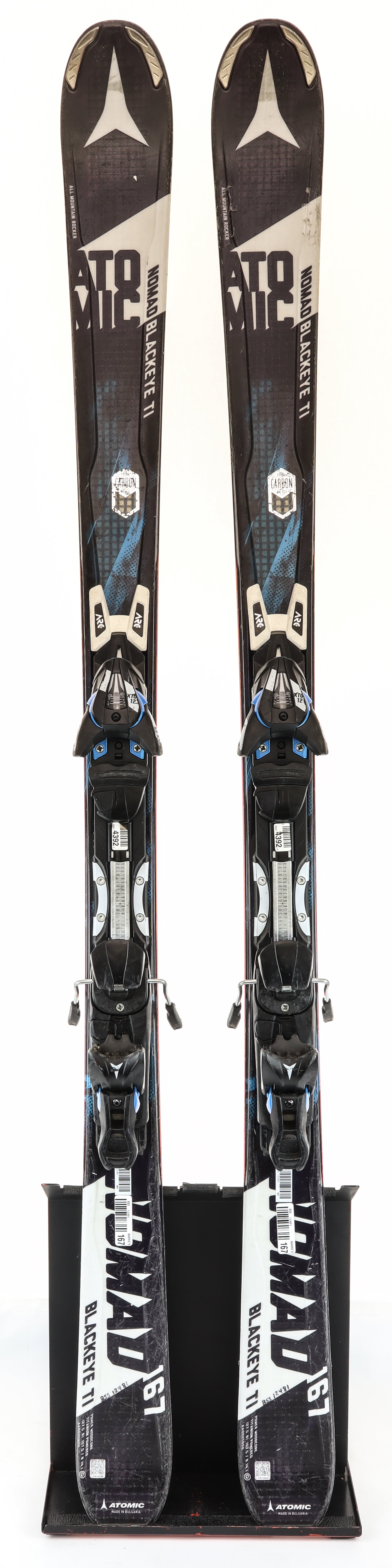 Used 2016 Atomic Nomad Blackeye Ti Demo Ski with Bindings Size 167