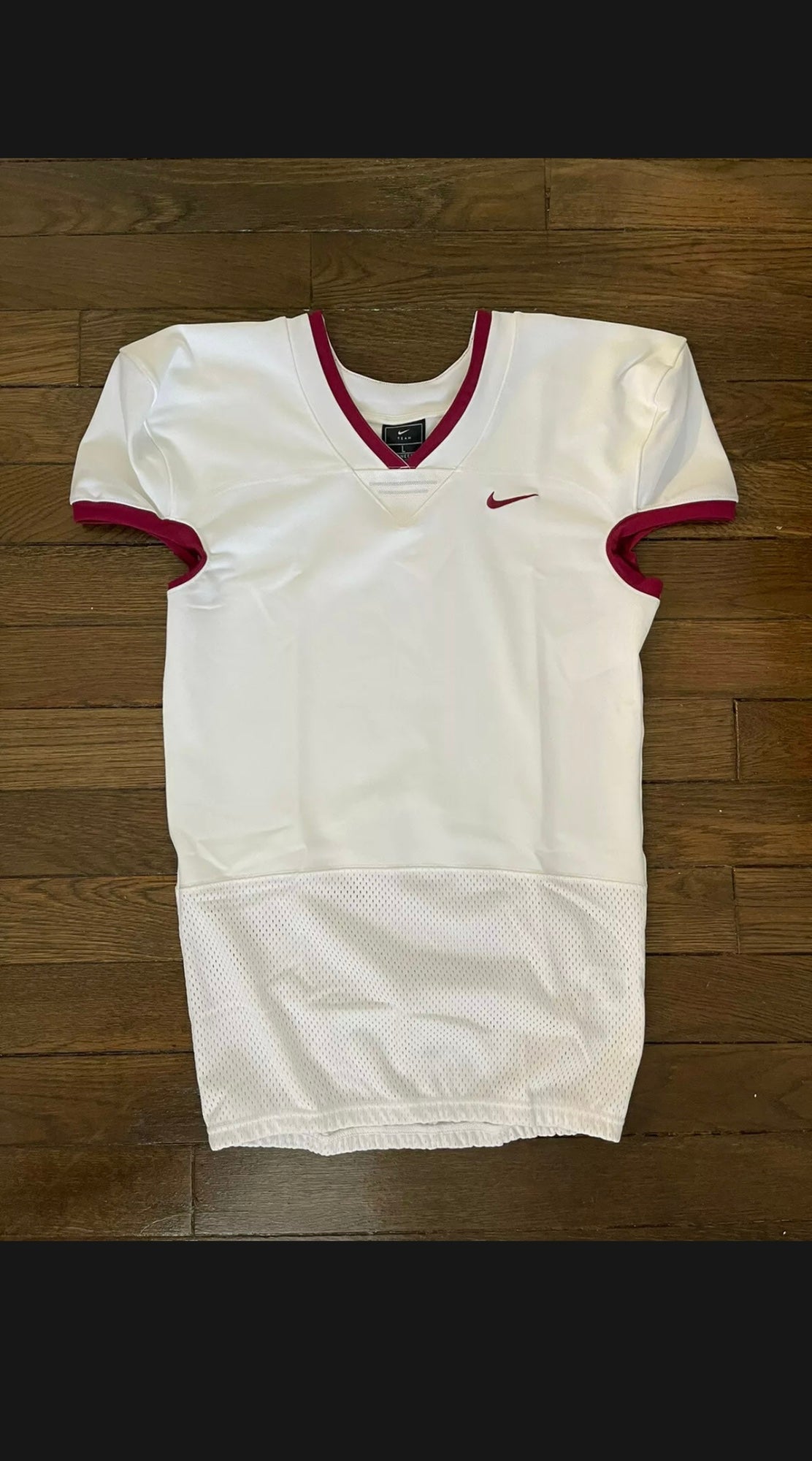 Nike Vapor Untouchable Football Practice Jersey White Maroon LARGE -  AO4800-104 | SidelineSwap