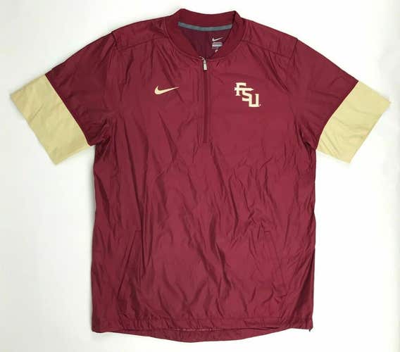 Nike Florida State FSU Seminoles Hot Short Sleeve 1/4 Zip Jacket Men's L 746951
