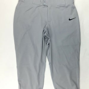 Nike Performance Softball Training Pant Women's M Gray AV6718 Rear Pockets