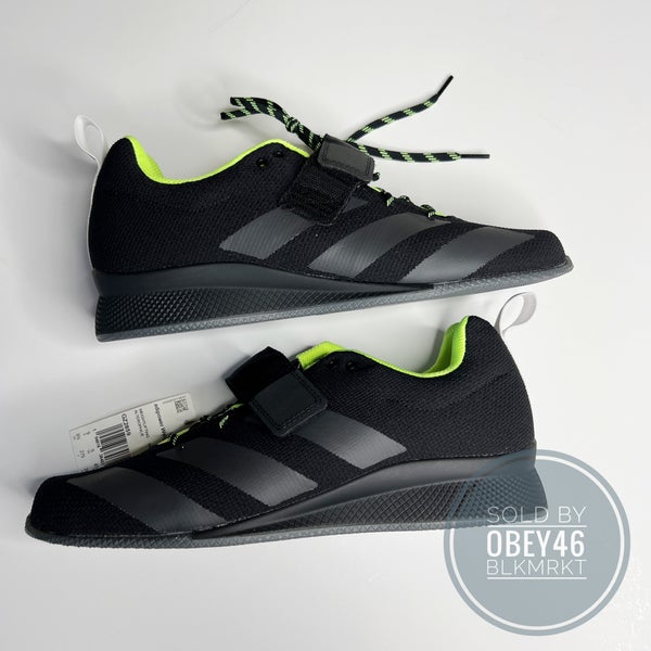 Kan Shining grådig Adidas Adipower 2 Weightlifting Shoes Black Neon Green GZ2859 Men's Size  9.5 | SidelineSwap