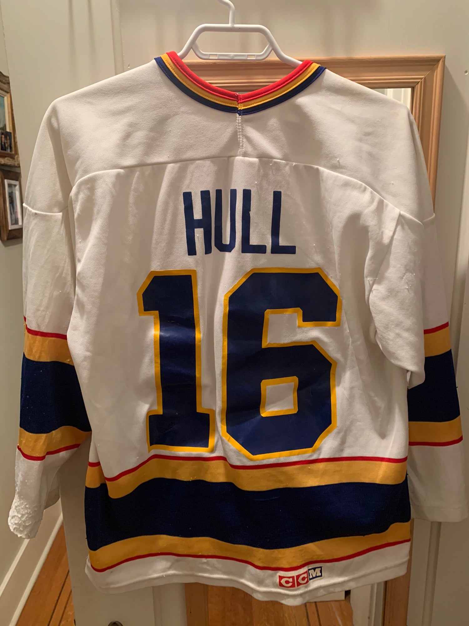 BRETT HULL  St. Louis Blues 1997 CCM Throwback Home NHL Hockey Jersey