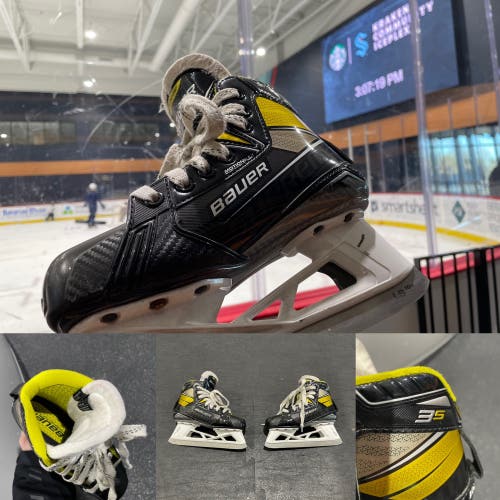 Used Bauer Regular Width Size 2.5 Supreme 3s Hockey Goalie Skates