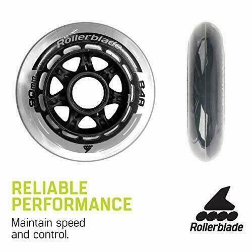 Rollerblade In-Line Skate Wheels (8) Pack - 80, 84 or 90 mm Clear Wheel Packs
