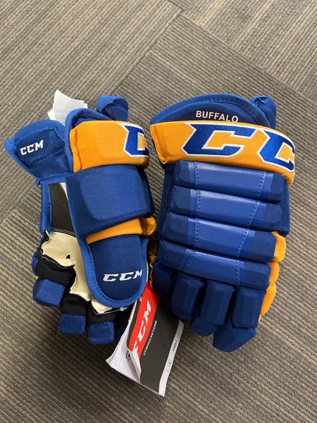 Custom Buffalo Sabres Heritage Classic CCM 14" Tacks 4 Roll Pro Gloves