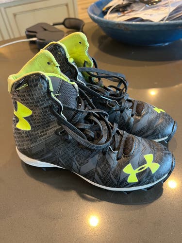 Black Used Molded Cleats Under Armour