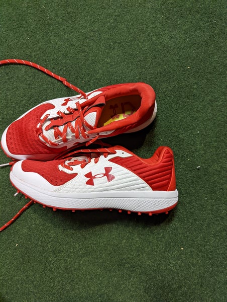 Red New Adult Men's Size 9.5 (Women's 10.5) Turf Cleats Under Armour Low Cut Leadoff low rm