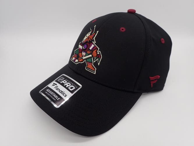 Pro Stock Arizona Coyotes Hat NWT Kachina Adjustable New Black Phoenix NHL Cap