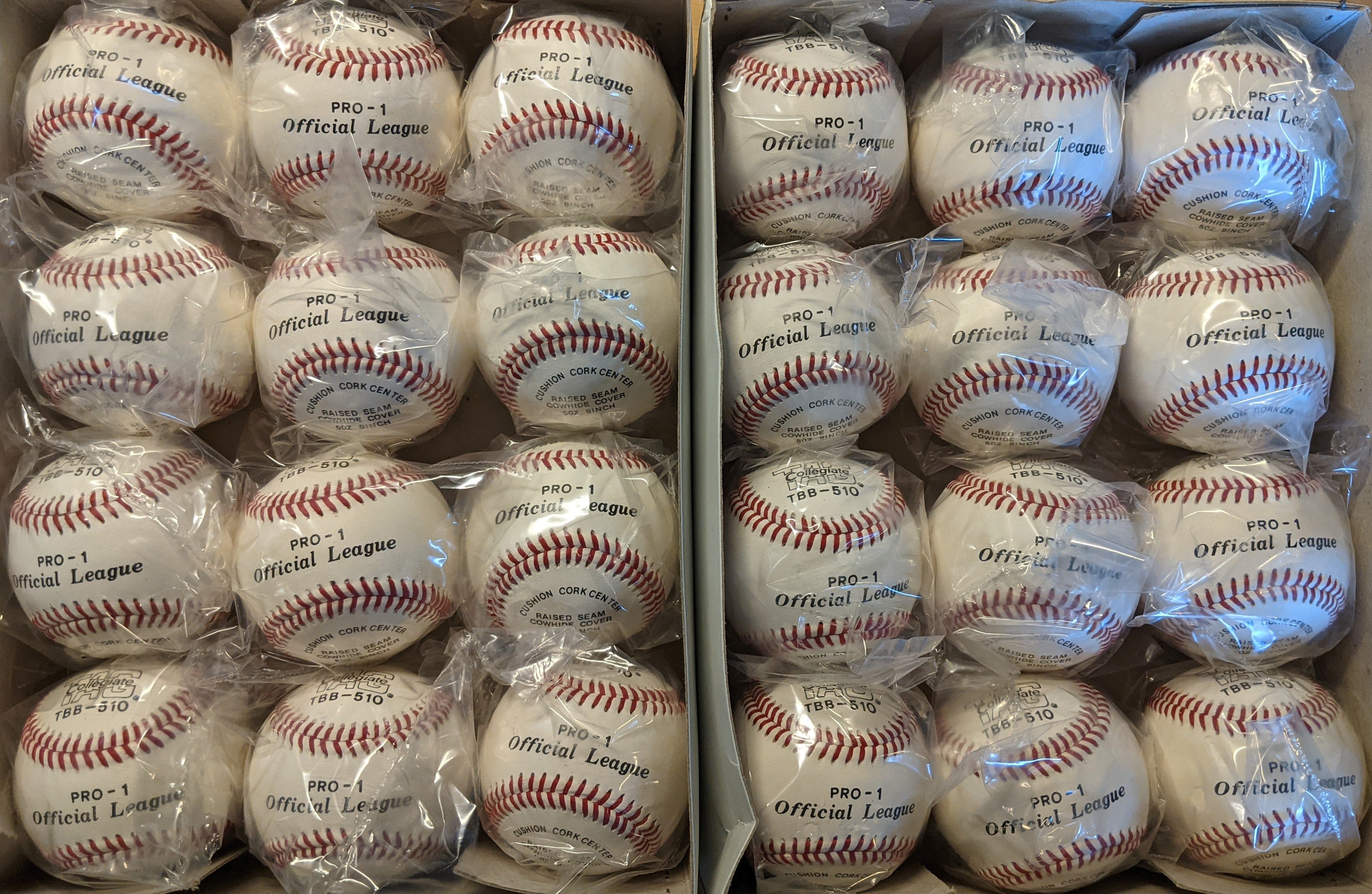 2 dozen used baseballs
