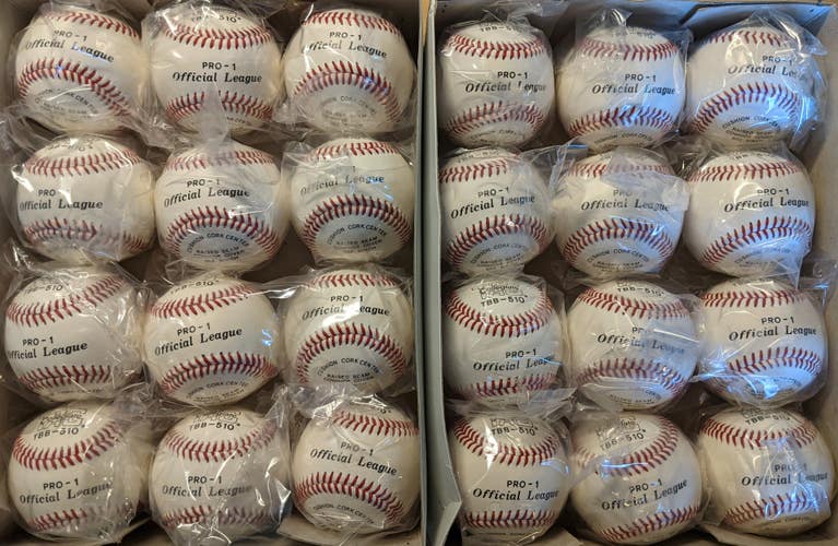 New Baseballs 24 Pack (2 Dozen) Collegiate Tag TBB-51-, PRO-1
