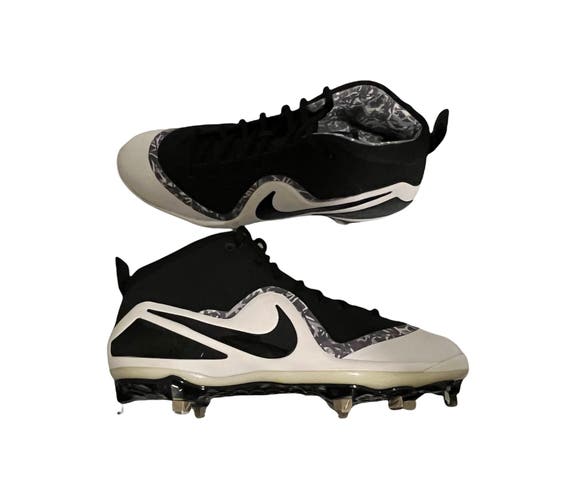 Nike Force Zoom Trout 4 / Metal Baseball cleats/ Black White/ 11.5 M US