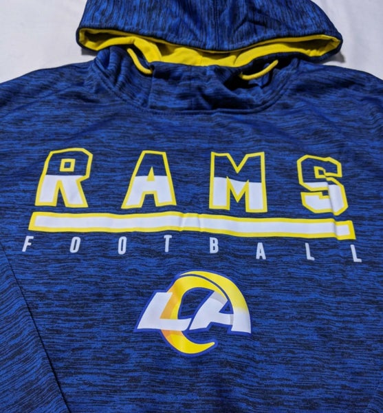 LA Rams Hoodie Size S Mens Nike Los Angeles NFL Pullover Hooded Sweatshirt  Blue