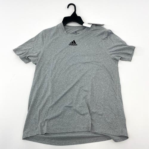Brand New Grey Adidas Dri Fit Short Sleeve Shirt | Senior
