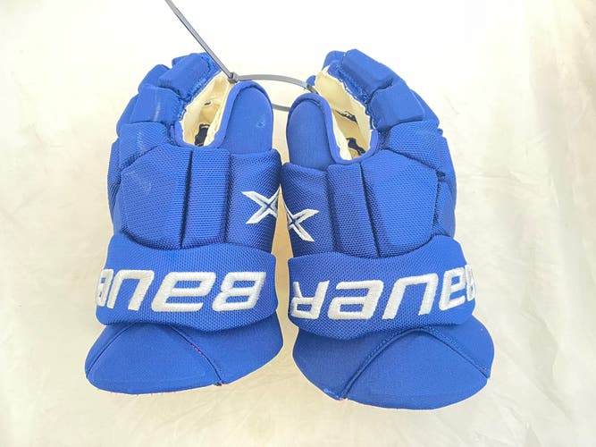 Used Bauer Vapor 1X Pro 14" Pro Stock Gloves  TORONTO MAPLE LEAFS REVERSE RETRO MIKKO LEHTONEN