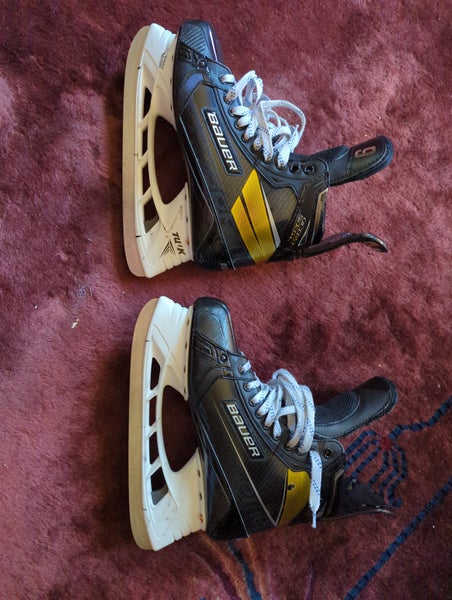 Senior Used Bauer Supreme UltraSonic Hockey Skates Regular Width Pro Stock Size 10