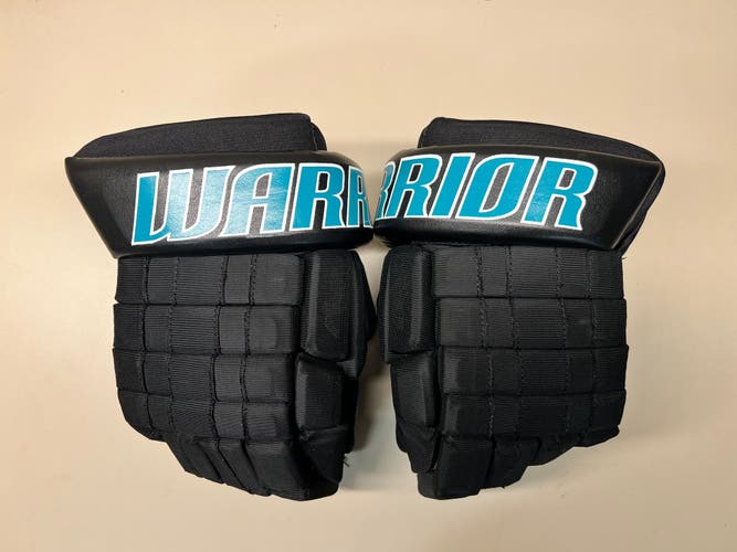 Custom Warrior Franchise San Jose Sharks Gloves 14" Narrow fit - used 3 times