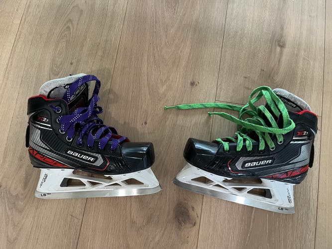 Junior Bauer Regular Width Size 3.5 Vapor X2.7 Goalie Hockey Skates
