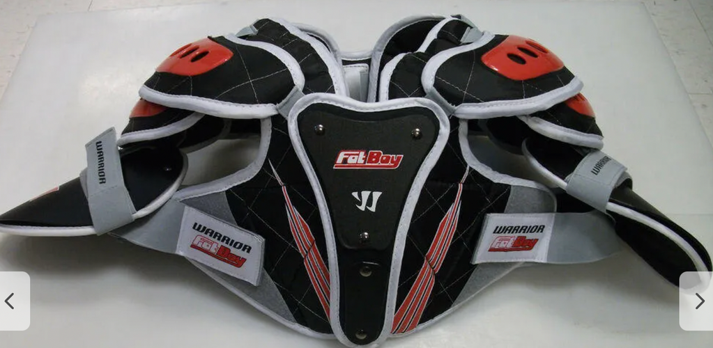 New Warrior Box lacrosse shoulder pads Fat Boy sz. XL Hitman chest extra large