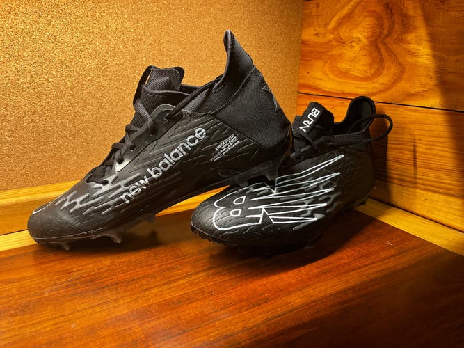 Black New Balance Burn X3 Mid cleats